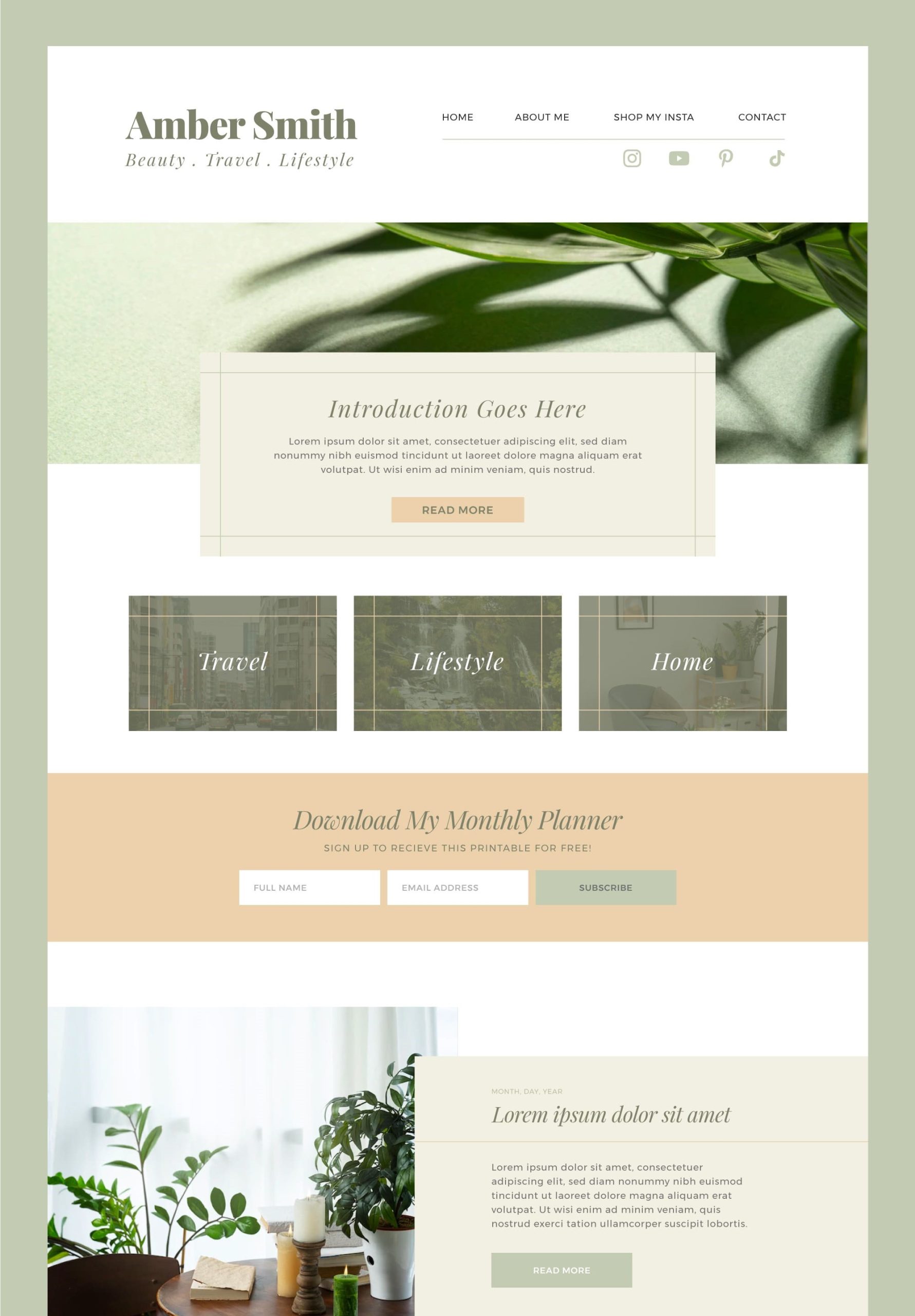 landing page